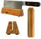 Nomware Cleaver Stand | 8.3-inch solid wood cleaver knife storage block (Teak, 2mm)