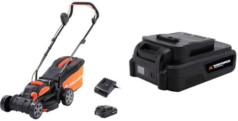 Yard Force 20V 33cm Cordless Lawnmower with 4.0Ah Lithium-Ion Battery & Quick Charger - LM C33 & 20V 2.5Ah Lithium Ion Battery Compatible with All Yard Force 20V Products Within CR20 Range