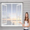 Fliegengitter für Dachfenster 114 x 140 cm Fliegengitter Balkontür Einfache Installation Auto Schließen Magnet Fliegengitter für Alle Universalfenster, Weiß