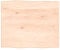 vidaXL Tischplatte, Holzplatte für Tisch Esstisch Couchtisch, Massivholzplatte Handgefertigt mit Baumkante, Ersatztischplatte, 60x50x2cm Massivholz Eiche Unbehandelt