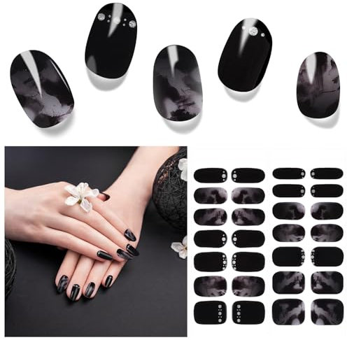 28 Tiras de Gel Semiendurecido Para Uñas Nails pegatinas de Uñas de Gel de Calidad de Salón de Belleza Tiras de Esmalte de Uñas Duraderas Para Mujeres Niñas