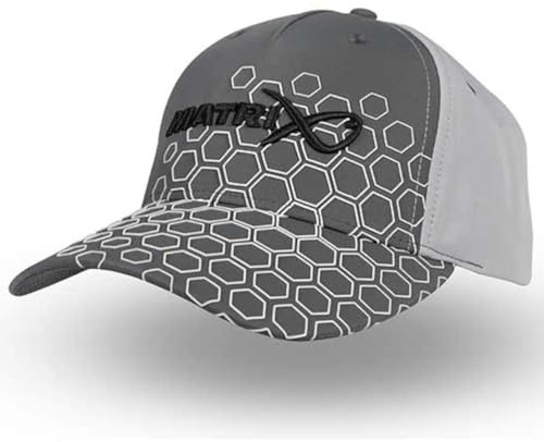 Fox Matrix Hex Print Baseball Cap Grey - Angelcap, Cappy für Angler, Anglercap