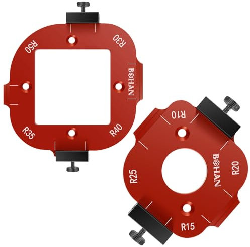 R10-R50 Radius R10-R50 Router Templates Aleación de Aluminio Fresadora para Fresadora Radius Jig Router Plantillas Esquina para carpintería
