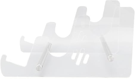 Zisemeil Acrylic Keyboard Display Stand Mechanical Computer Keyboard Stand Desk Shelf 3 Layers Keyboard Storage Holder Detachable (Acrylic + stainless steel 2)