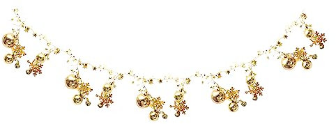 BUGUUYO Weihnachtliche Metallgirlande Abnehmbare Dekoration Für Weihnachtsbaum Treppen Und Tür Goldene Kugelketten Für Festliche Anlässe Hochzeiten Und Partys