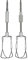 FIGEVIDA 2 FRUSTE SBATTITORE HM412131 HM41213E, HM41313E, Tefal 8143 adatto a Moulinex SS989642