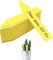 TEICHI Plant Labels for Outdoor Plants, 100pcs Plastic Plant Markers & Labels, Waterproof Garden Plant Tags for Seed Herb Seedling Vegetable Flower Potted Plants (Yellow)