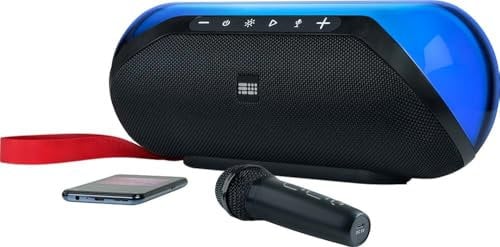 Bigben Enceinte Karaoké Bluetooth® 50W Lumineuse avec 1 Micro Filaire Noire Audio