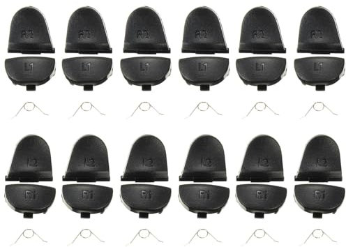 GERUI 6 Paar L2 R2 L1 R1 Trigger Bumper Button mit Feder für PS4 JDM JDS 011 JDS 010 JDS 001 Controller(inkl. Federn, Ersatz für beschädigte Tasten)