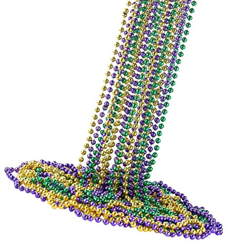 IMIKEYA 15 Stück Sortierte Perlenkette Party Halskette Schüttgut Bunt Festival Geburtstag Rave Klobig Runden Dekorationen Runde Perlenkette Mardi-gras-perlen Perlenhalsschmuck Plastik