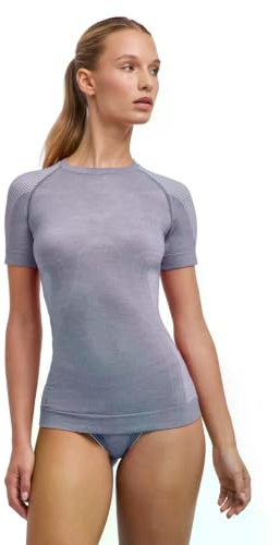 FALKE Women's Wool-Tech Light Shortsleeved Sports Functional Shirt Thermoregulating Underwear Breathable Climate-Regulating Odour-Neutralising Functional Yarn 1 Piece