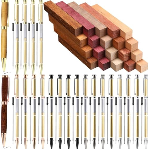 Malloy I Kit di Penna Slimline da 7 mm Includevano Kit di Penna In Legno 20 Set per il Tornio Che Gira il Pacchetto di Forniture per Progetti di Fai -da -Te
