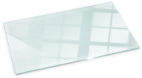 Clear Glass Hearth Protector | Wood Burner Floor Shield | Toughened Fireplace Base | Heatproof Safety Panel for Log Stove | Modern Interior Fire Surround Accessory 120x60cm