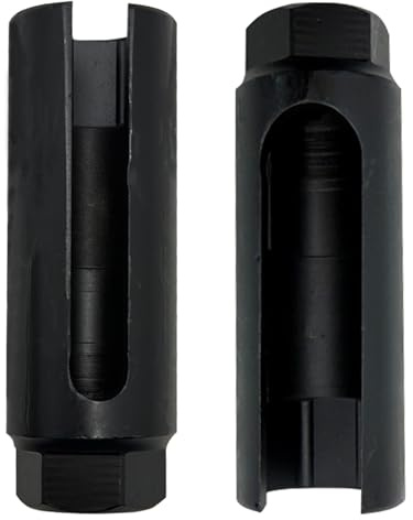 NCZCDZSW 2 Stück Sauerstoffsensor-Stecknuss 22mm, Lambdasonden Schlüssel mit Breitem Seitenausschnitt, 1/2 Lambdasonde Werkzeug Lambdasonde Werkzeug Set zur Schonung der Kabel