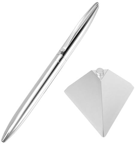 KICHOUSE Metall Unterschriftenstift mit Magnetischem Sockel Schwebender Signaturkugelschreiber Rutschfest für Büro Konferenz und Geschäftsleute Geschenk für Kollegen