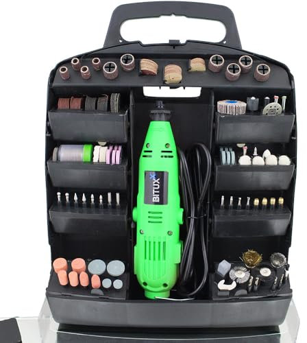 BITUXX® 320 teiliges Mini Schleifer Set Multifunktionswerkzeug Mehrzweckschleifmaschine Multischleifer Multitool 135W und Drehzahlregelung