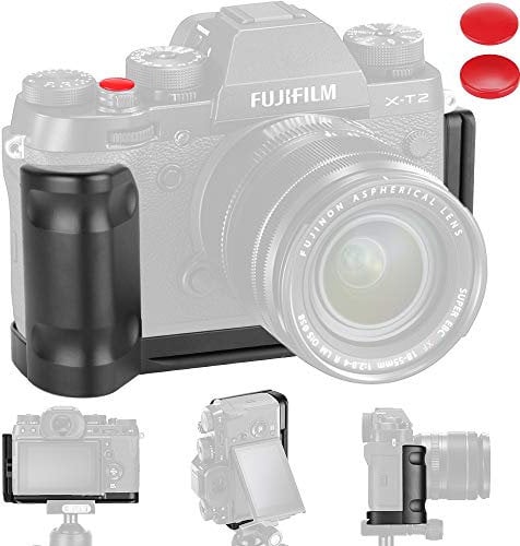 Grip Vertical Shoot Hand Grip QR Quick Release L Plate Camera Bracket Holder with 2 Pcs Shutter Release Button for Fuji Fujifilm (Fuji-XT2)