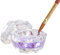 Clest F&H Nail Art Clear Dappen Dishes Cup with Lid for Acrylic Liquid Powder Styling Tool (1#)