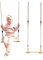 OTITU - Holzschaukelsitz mit Holzbrett von, Just Fun for Playground, Höhenverstellbare Schaukel, für Bäume Spielplatz Outdoor Indoor.