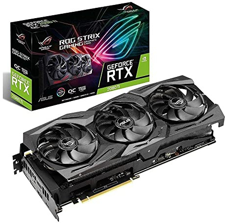 ASUS ROG-STRIX-RTX2080TI-O11G-GAMING GeForce RTX 2080 Ti 11 GB GDDR6 - Tarjeta gráfica (GeForce RTX 2080 Ti, 11 GB, GDDR6, 325 bit, 7680 x 4320 Pixeles, PCI Express x16 3.0)