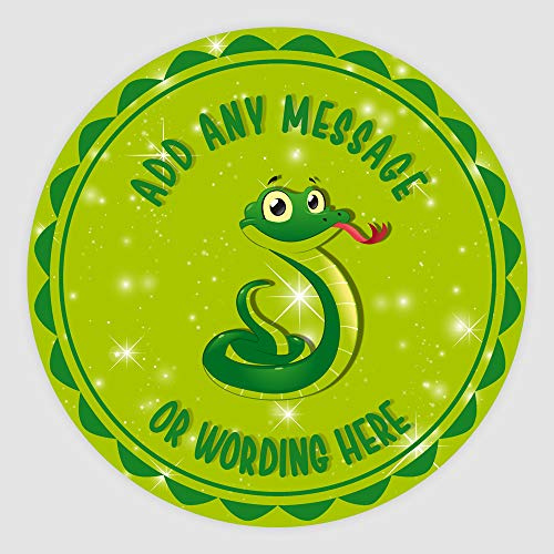 Adorable Snake 7.5 Inch (19cm) Personalised Edible Cake Topper on Premium Icing