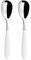 Grunwerg 2CS650W Yin & Yang Coffee Spoons, 18/10 Stainless Steel, White