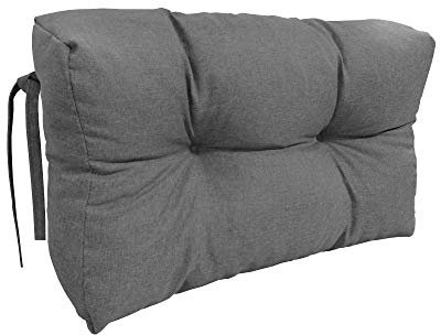 chilly pilley® Palettenauflage UV Wasserabweisend Leinenoptik Schaumflocken Palettenkissen auf Palettensofa Palettenpolster auf Palettenmöbel Rückenlehne Sitzkissen (Seitenkissen 65 x 60 Grau)