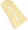 Lancashire Bedding Big C U Maternity Pregnancy Pillow Case – 150 x 35 cm Pillowcase with Zip Fastening – Lemon Yellow Cover for Nursing Mothers, Soft and Comfortable Cover