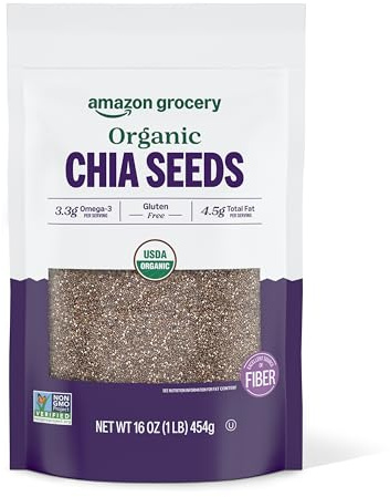 Amazon Grocery, Organic Chia Seeds, 16 Oz