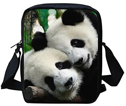 TOADDMOS Kleine Schultertasche, Panda-Design, Umhängetasche, Damen, Herren, Reisen, Outdoor, Aufbewahrung, Handtaschen, Kuriertasche, Panda-Design, Einheitsgröße