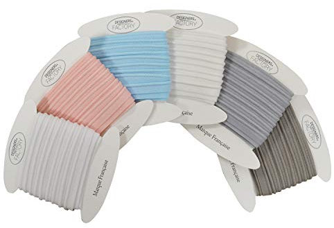 designers-factory Set aus 6 Baumwolle Paspelband - Einfach zu nähen und ideal zum Veredeln Ihrer Kreationen. (Satz mit 6 Stück (5 Meter pro Farbe), Satz A)