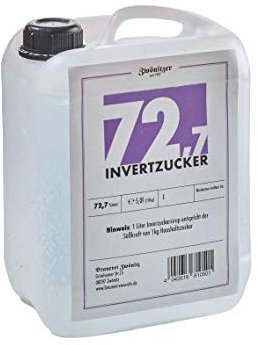 Brauerei Zwönitz Invertzucker 5l / Flüssigzucker/Invertzuckersirup zur Herstellung von Likören, Backwaren & Süßigkeiten/Flüssiger Kristallzucker/Zuckersirup