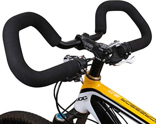 hujio Aoligei Schmetterlings Lenker Fahrrad, Lenkerbügel Alu 3D Schmetterling Fahrrad Lenker Triathlon Lenker mit Schwamm Schaumrohr, 25.4mm 31.8mm Lenker25.4mm