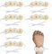 HERCHR 6 Stück Boutonniere Und Handgelenksblume, Elfenbein Blumenarmband Hand, Brautjungfer Handgelenk Blume Künstliche Braut Mädchen Hand Blume Für Hochzeiten, Bankette, Jubiläumsdaten Usw