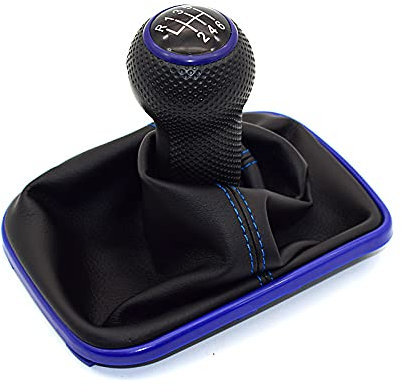 MKptopia 12 mm Schaltknauf Gaitor Boot kompatibel mit VW Golf 4 IV MK4 GTI R32 Bo-ra Je-tta - 6 Gänge, Blau