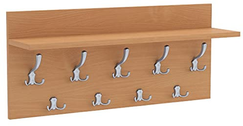 AKKE 40x90 | VERTI Garderobenpaneel Wandgarderobe Garderobe Wandpaneel Kleiderstange ALUMINIUM | BAYERISCHE BUCHE