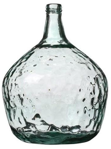 NATURAL LIVING Vase Dame Jeanne 2L en Verre Recycle DIAM 15,5CM X H25CM
