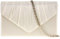 Purple Possum® Satin Envelope Clutch Bag Cream Evening Bag Ladies Shoulder Bag Prom Wedding, Cream, Ivory, Off White, M, Creme, Elfenbein, gebrochenes Weiß