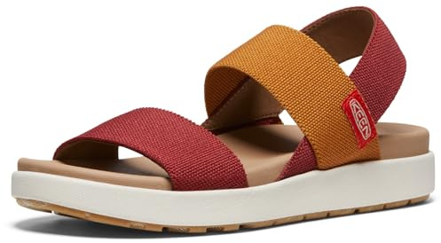 KEEN Damen Elle Backstrap Keilsandale, Merlot/Birch, 39.5 EU