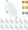 ALUSSO LIGHTING 10W LED Einbaustrahler 230V,Einbaustrahler Led Dimmbar,Deckenspots 750 Lumen,3CCT 3000K 4000K 6500K Einstellbar Einbauleuchten,IP44 Deckenstrahler für Badezimmer,Küche, 12er Set,Weiß