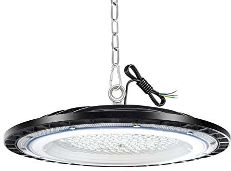 ZXICH 150W UFO LED High Bay Light, Hallenstrahler 22500LM, 6000K Kaltweiß UFO LED Werkstattlampe, IP65 Wasserdichte Industrielampe High Bay Licht für Fabriken,Garage,Lagerhaus (1 Pack, 150W)