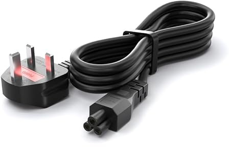 IEC C5 Replacement Cable 10Ft, US NEMA 5-15P 3 Prong Plug to Mickey Mouse Connector, Durable Laptop Power Lead for College Students, Home Office Users, Travel Spares, 18AWG Copper PVC Cord, Backup