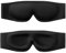Minimalist Design Eye Sleep Mask, Non-Adjustable and Comfortable Headband Over Ears w/o Side Buckles (Black)