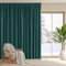 PONY DANCE Vorhang Blickdicht Kräuselband Gardinen für Große Fenster 1er Set H 245 x B 300cm Wohnzimmer Vorhänge mit Kräuselband für Schiene Verdunklungsvorhänge Thermovorhang gegen Kälte, Dunkelgrün