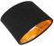 jojofuny Abat-Jour Ovale En Tissu Noir Avec Doublure DoréE, Compatible E27, IdéAl Pour DéCoration De Table Et Chevet, 23x12x18.5cm