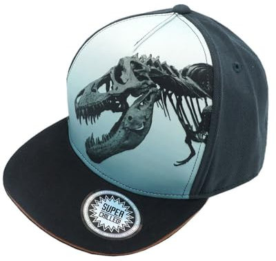 maximo Kids Boy-Cap T-Rex Skeleton snap-Back Verschluß 55/-57 anthrazit