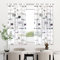 HOMEYA - Cortina Cocina Translúcida 140x140cm - Visillo Transparente Estampado para Ventana, Marco de Puerta - 2 Unidades