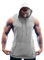 COOFANDY Herren Tank Tops Gym Workout Tank Tops Cut Off Muskelshirts Hoodie Fitness Shirt Muskel Shirt Ärmelloses Shirt Gym Bodybuilding Shirts Grau(1 Stück) L