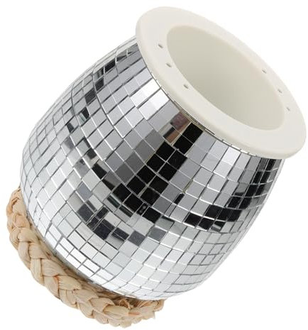 BESPORTBLE Jardinière Disco Boule Conteneur Ovale pour Plantes Surface Miroir Pot Décoratif Extérieur Jardinière Unique Créative