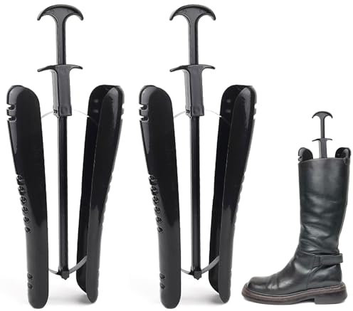 NYGGTYK Embauchoirs Moulés pour Bottes, Tendeurs de Chaussures Réglables pour Bottes Mi-Hautes, de Neige et en Cuir, Noir, 29 cm
